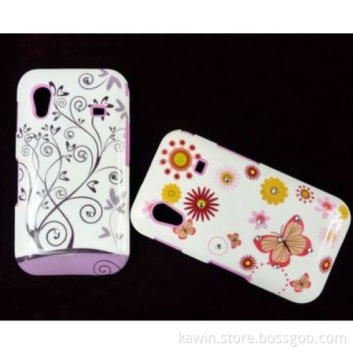 Water Transfer Printing PC+Silicone Cover for Samsung S5830